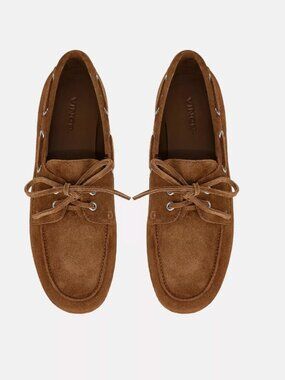 Vince Marin Suede Lace-Up Loafer Boat Shoe